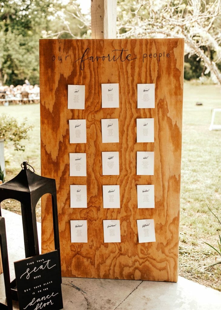 wedding seating chart